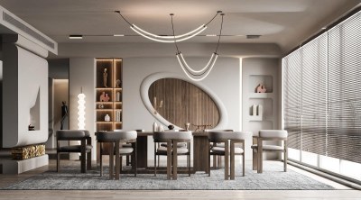 侘寂家居餐厅3D模型下载